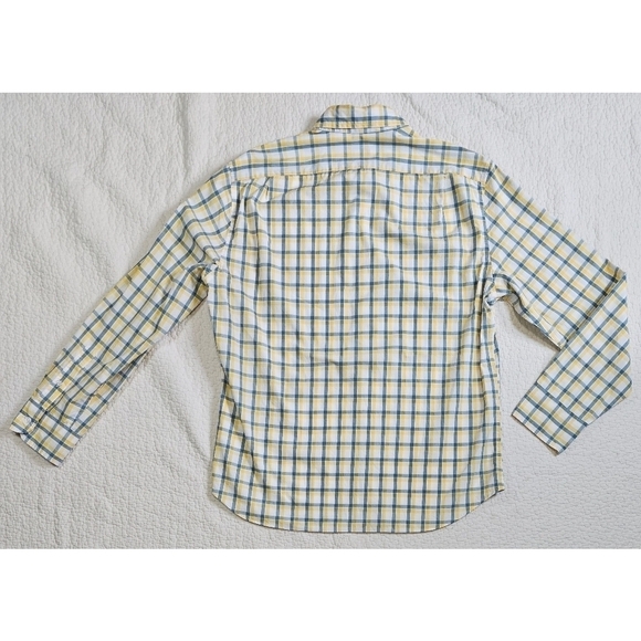 NWT J.Crew Yellow Plaid Slim Untucked Classic Flex Casual Shirt - Picture 3 of 8